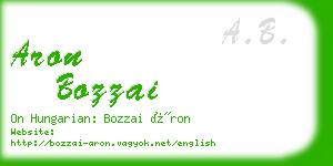aron bozzai business card